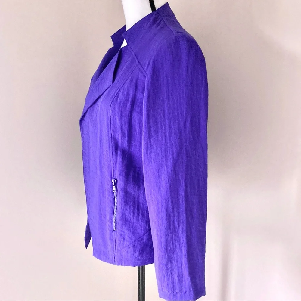 Chico’s Purple Open Front Lightweight Jacket Size S